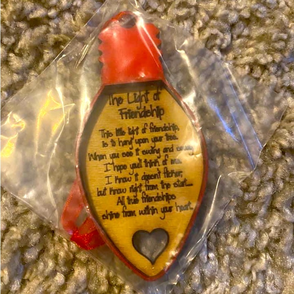 Friendship Christmas ornament